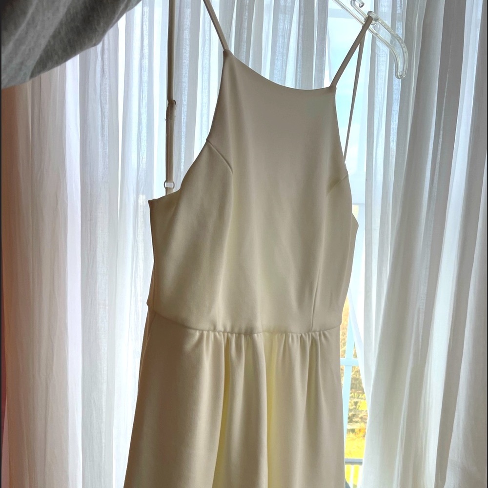 Lulu’s White Halter Neck Mini Dress